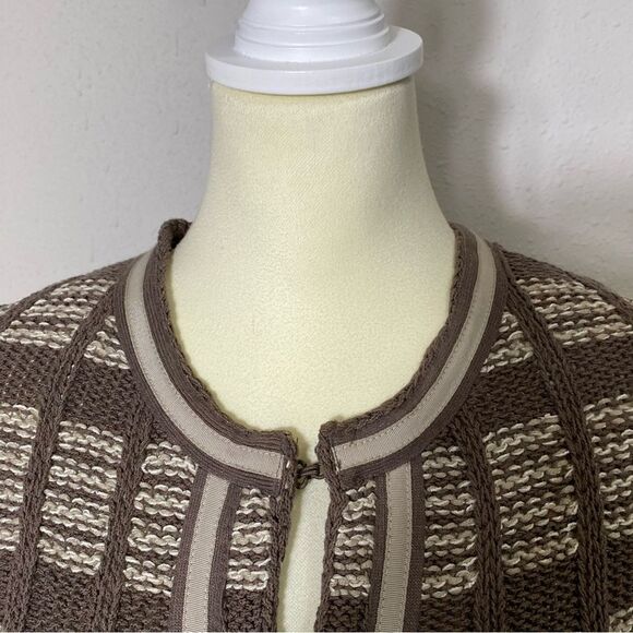 Chico's Chunky Knit Bell Sleeve Hook Front Fringe Cardigan Women's Size XS - Picture 13 of 16